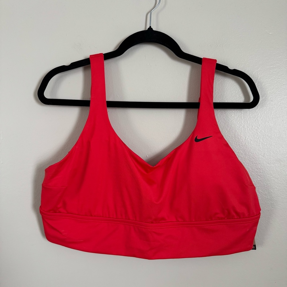 NWT Nike Red Swim Bikini Top - size XXL